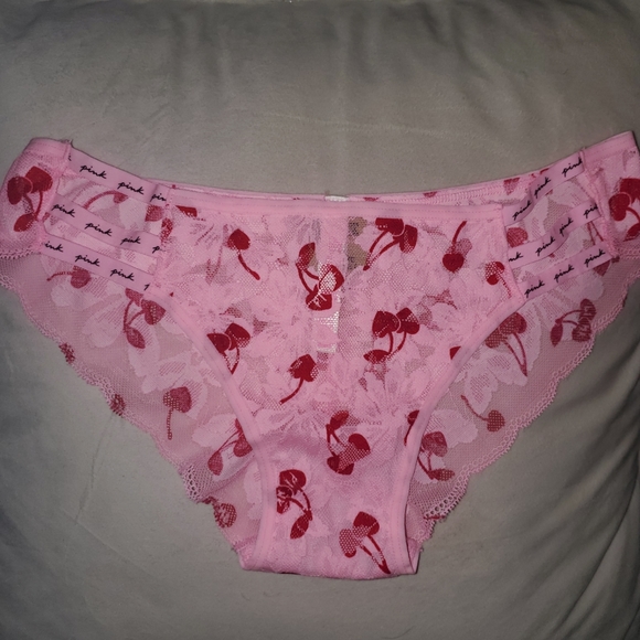 VICTORIA'S SECRET PRETTY PINKπ CHERRY GRAPHIC HIPSTER PANTY - Picture 2 of 8